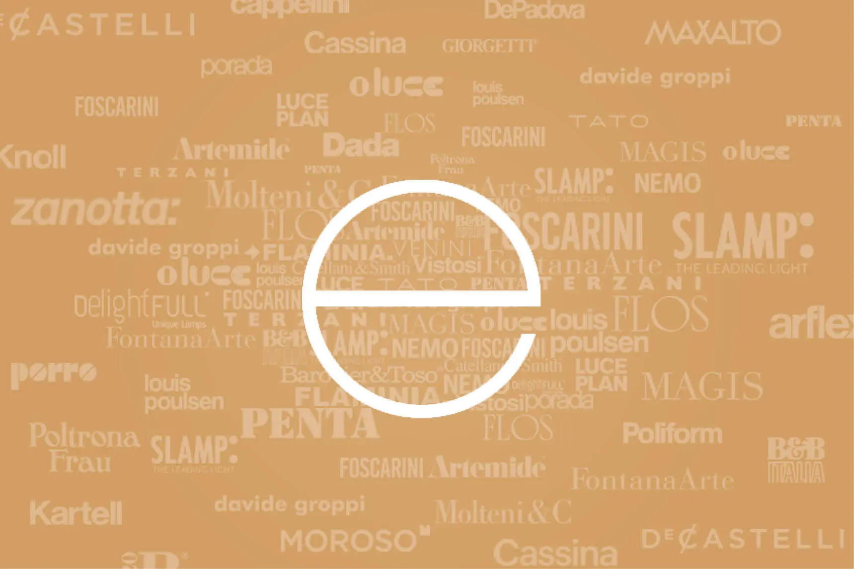 Esperiri logo surrounded by the names of Italian design brands
