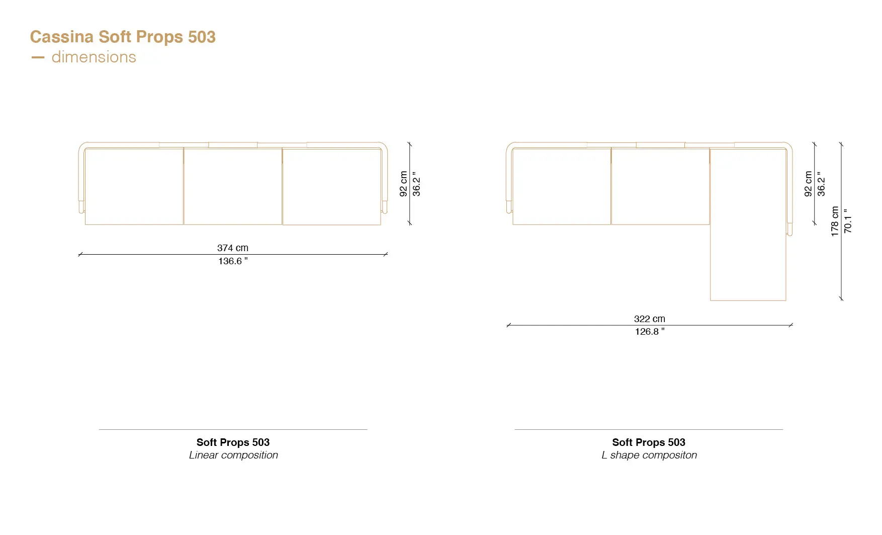 Soft Props sofa dimensions and Cassina sofa price