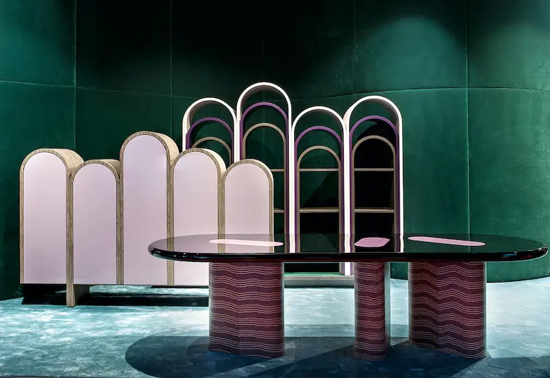 Cupboard and table from Emmemobili furniture collection
