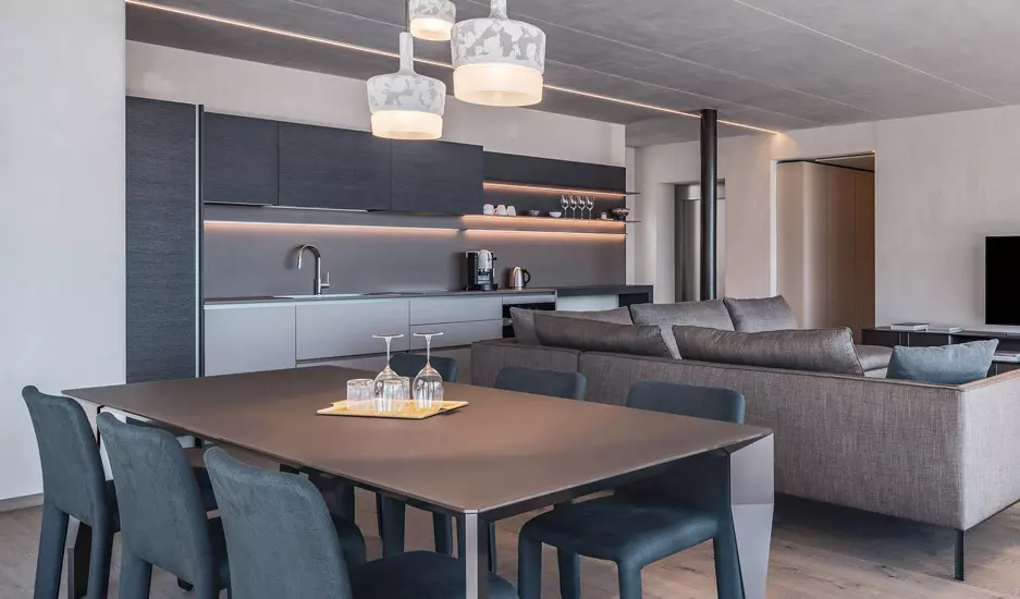 Kitchen by Dada in one of the suites of Arua Private Spa in Merano