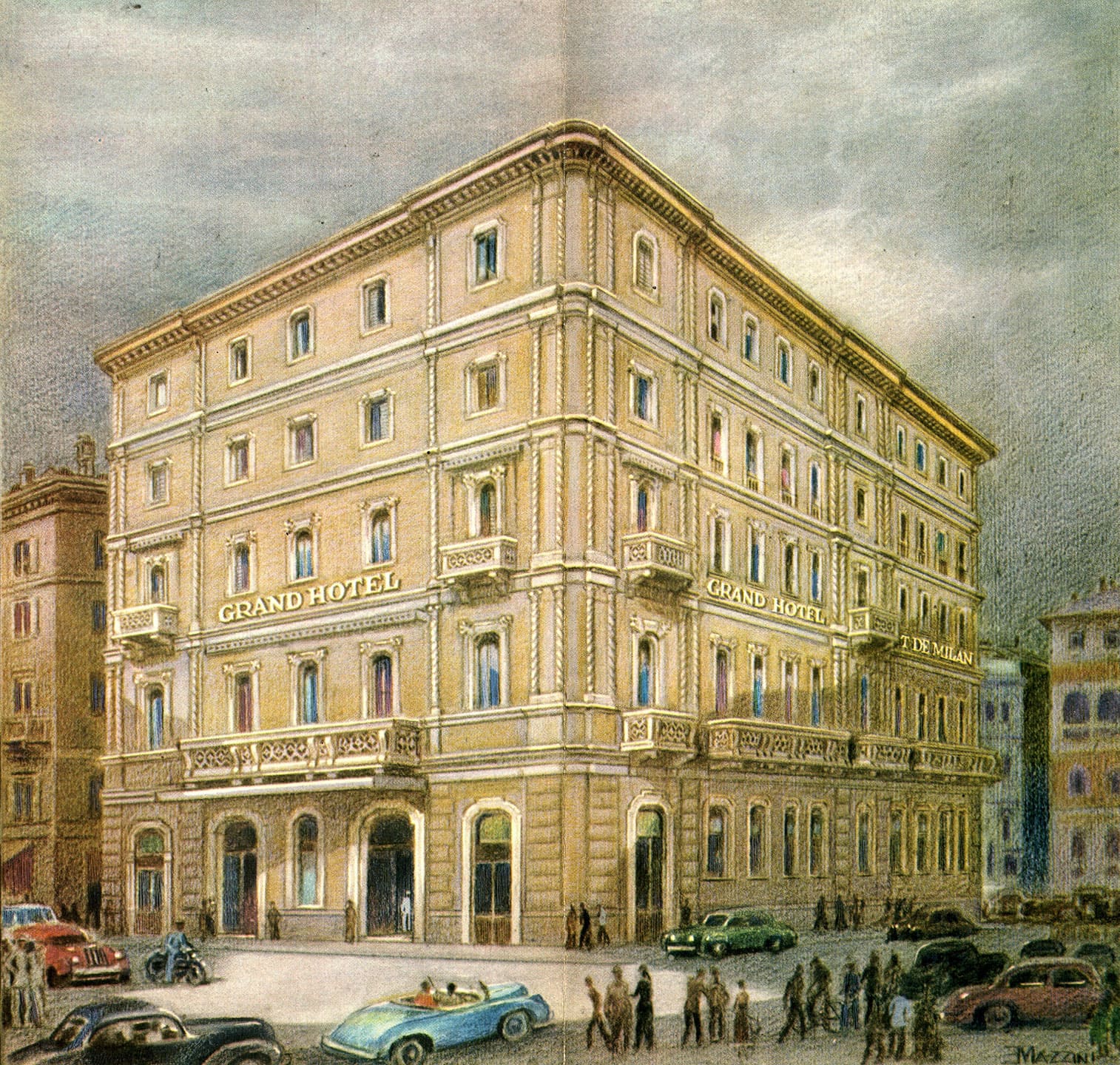 Antique exterior image of Grand Hotel et de Milan