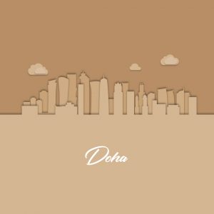 Doha skyline to display our interior design project