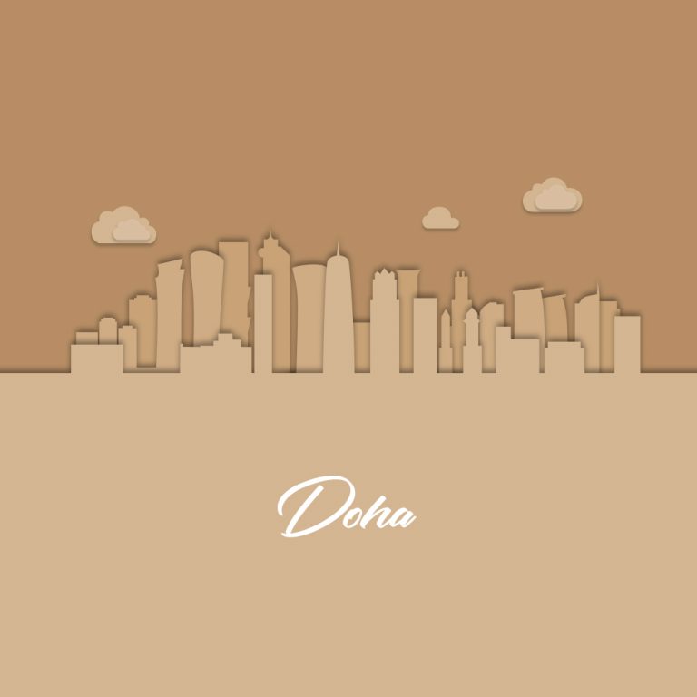 Doha skyline to display our interior design project