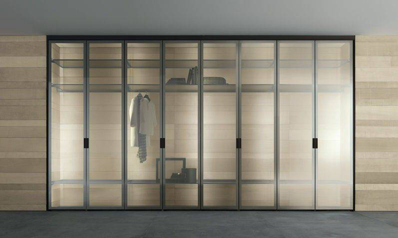 Rimadesio Cover Italian Wardrobe Design with Glass doors