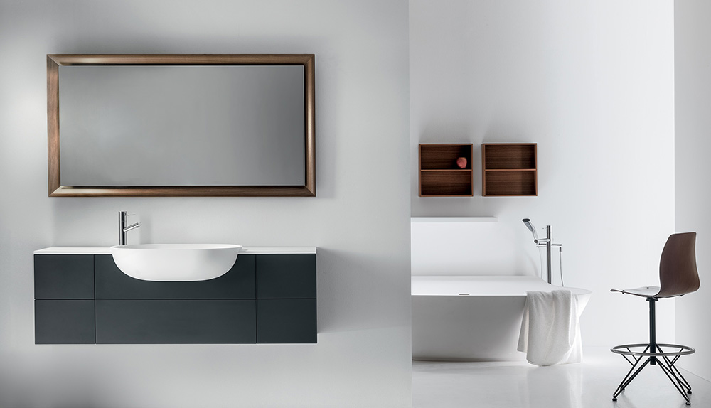 a contemporary bathroom showing  viaveneto collection by Falper bathroom one of the best Italian sanitary ware brands