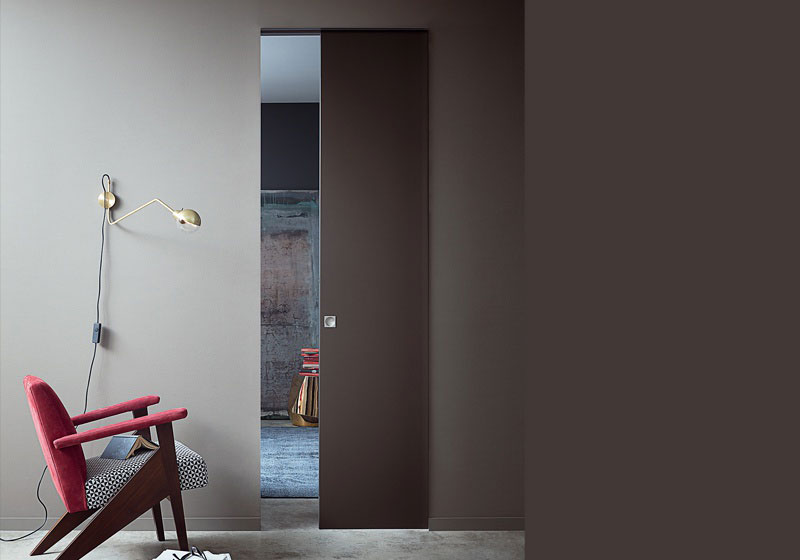 modern sliding door by luadi one of the best italian door manufacturers in a contemporary home