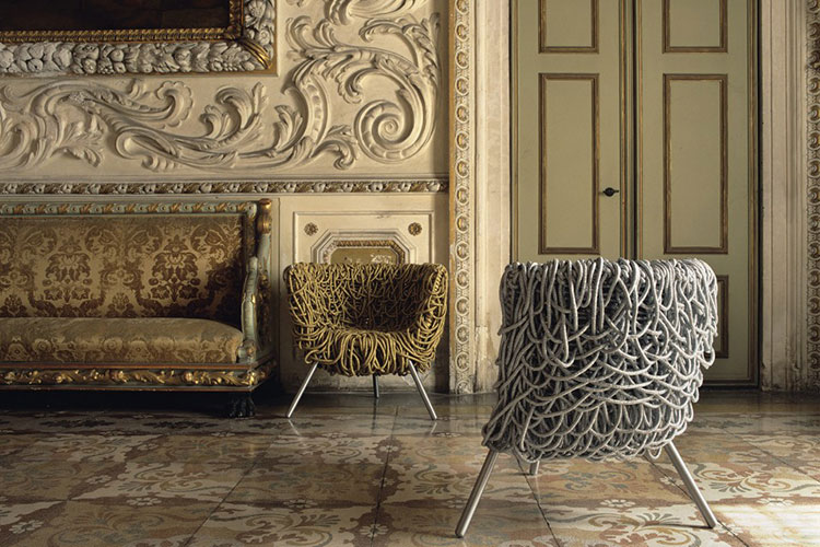 vermelha armchair by edra a piece of eclectic Italian furniture
