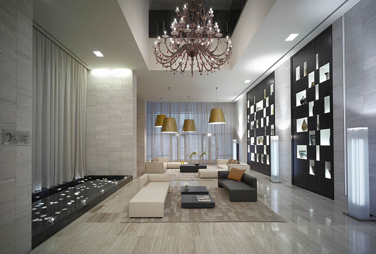 interiors of the VQ ventiquattro radisson in dubai designed by Matteo nunziati showcasing Italian interior design in Dubai