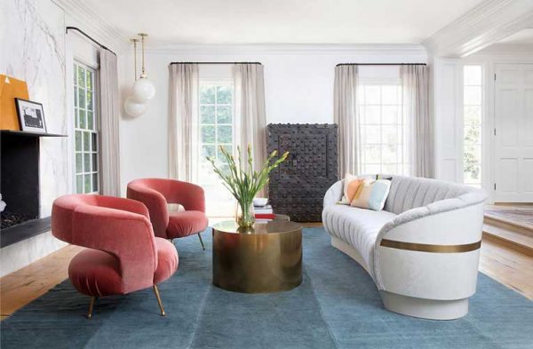 Italian elegant living room design by the best Italian online interior designers