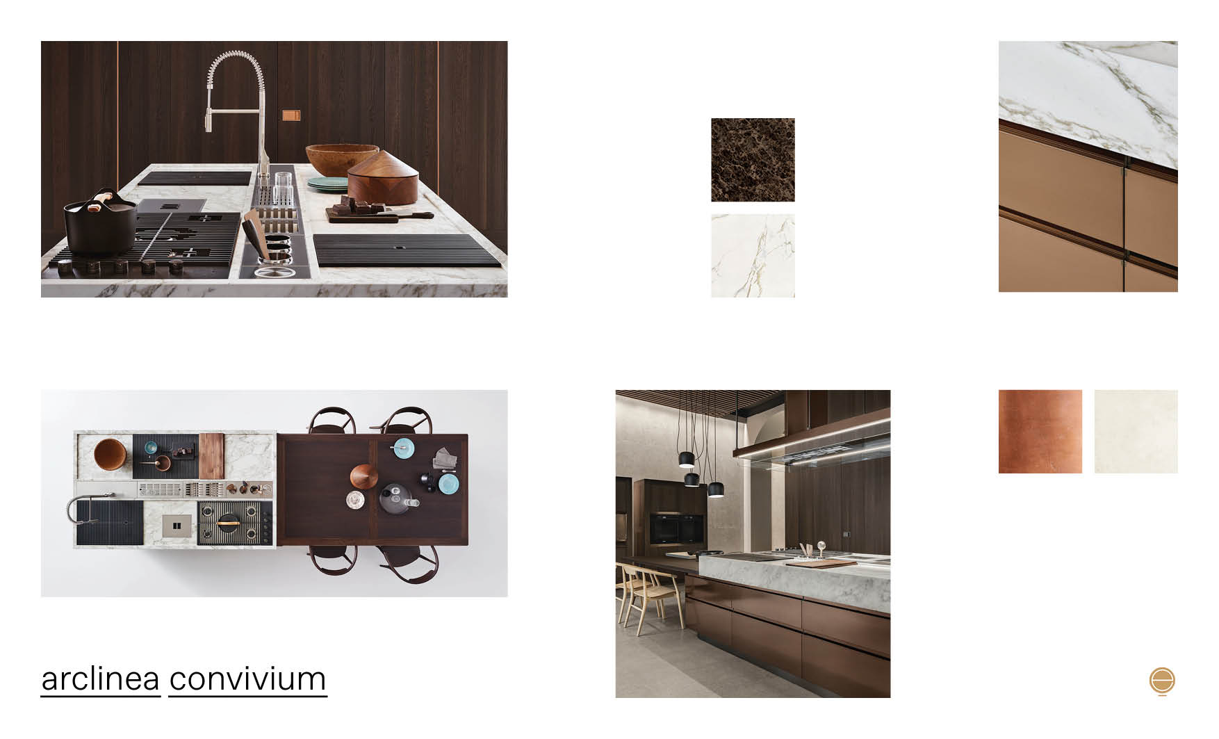 contemporary Italian kitchen design and arclinea convivium product