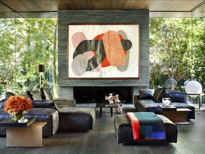 extra soft sofa by living divani in a moden living room designed by a high end interior designer in los angeles