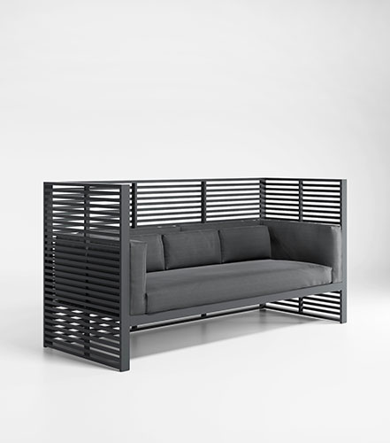 outdoor sofa with high backrest produced by gandiablasco