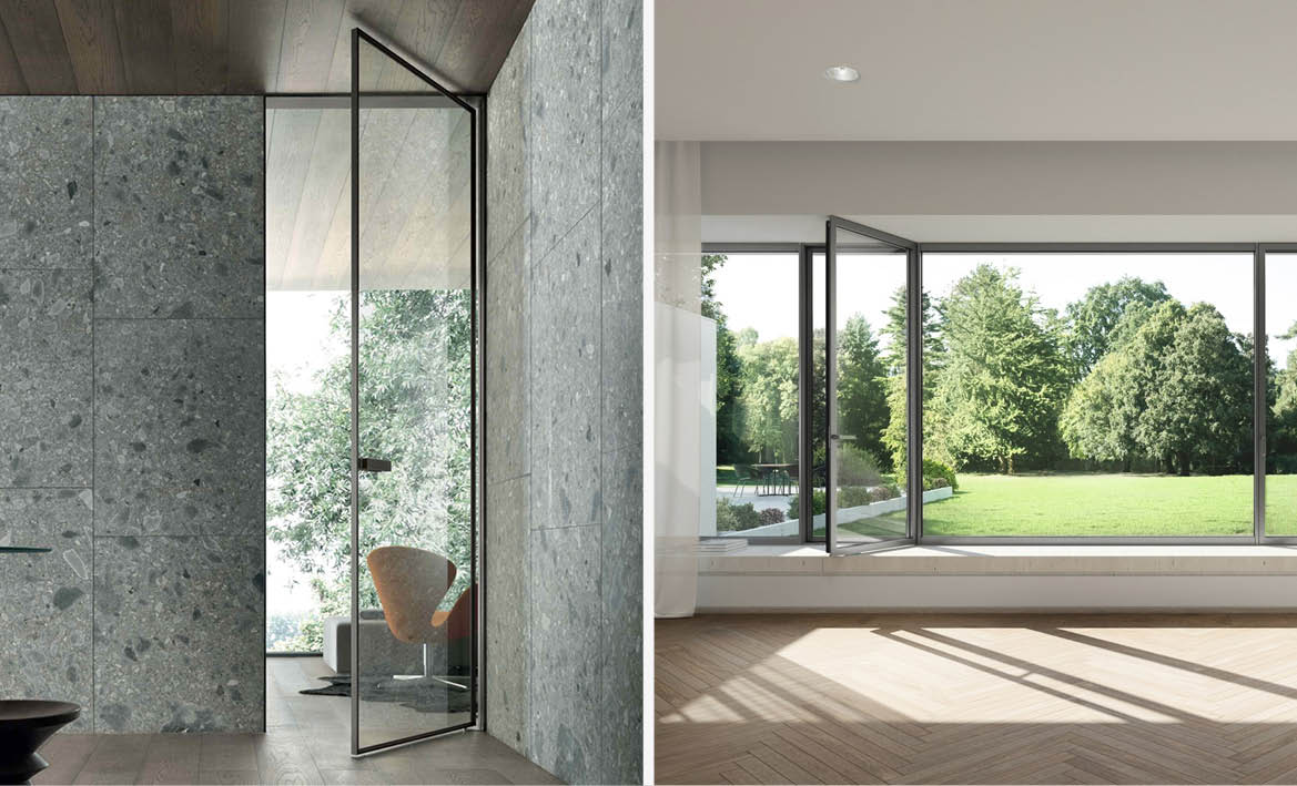 Selection of doors and windows are two interior design phases of the project