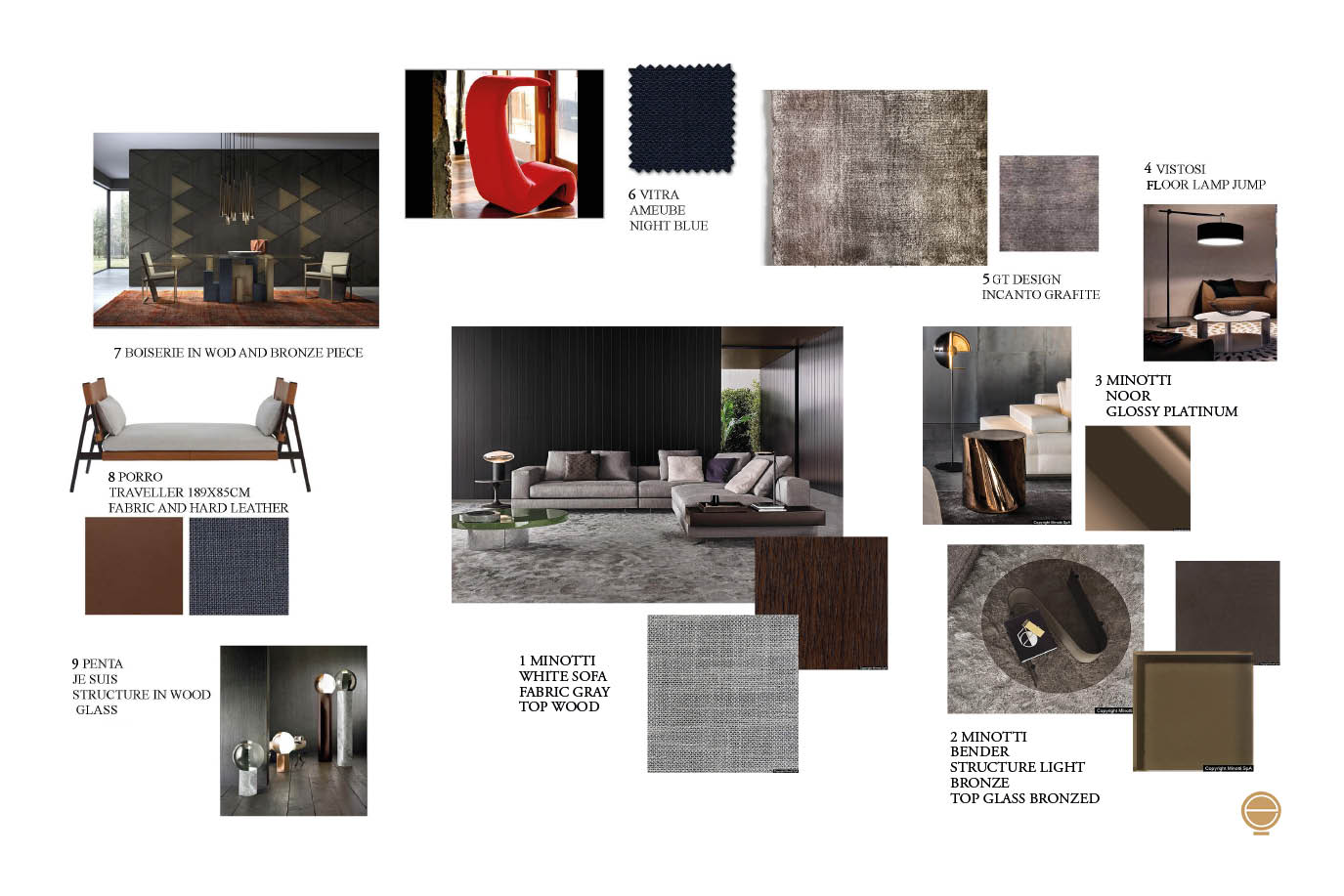 luxury virtual staging and moodboard composition