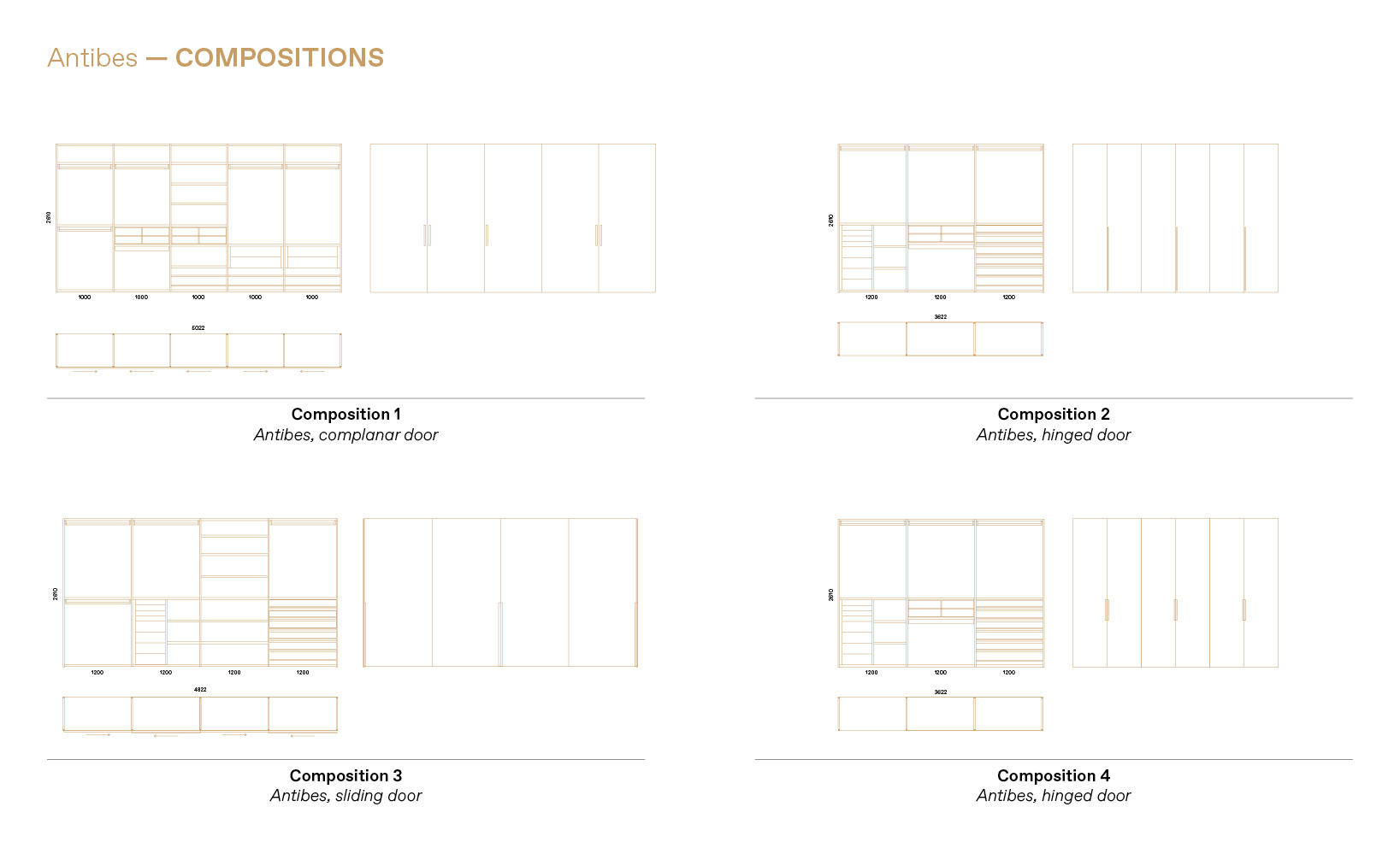 Thanks to a wide range of modules you can design different kind of Boffi wardrobe composition