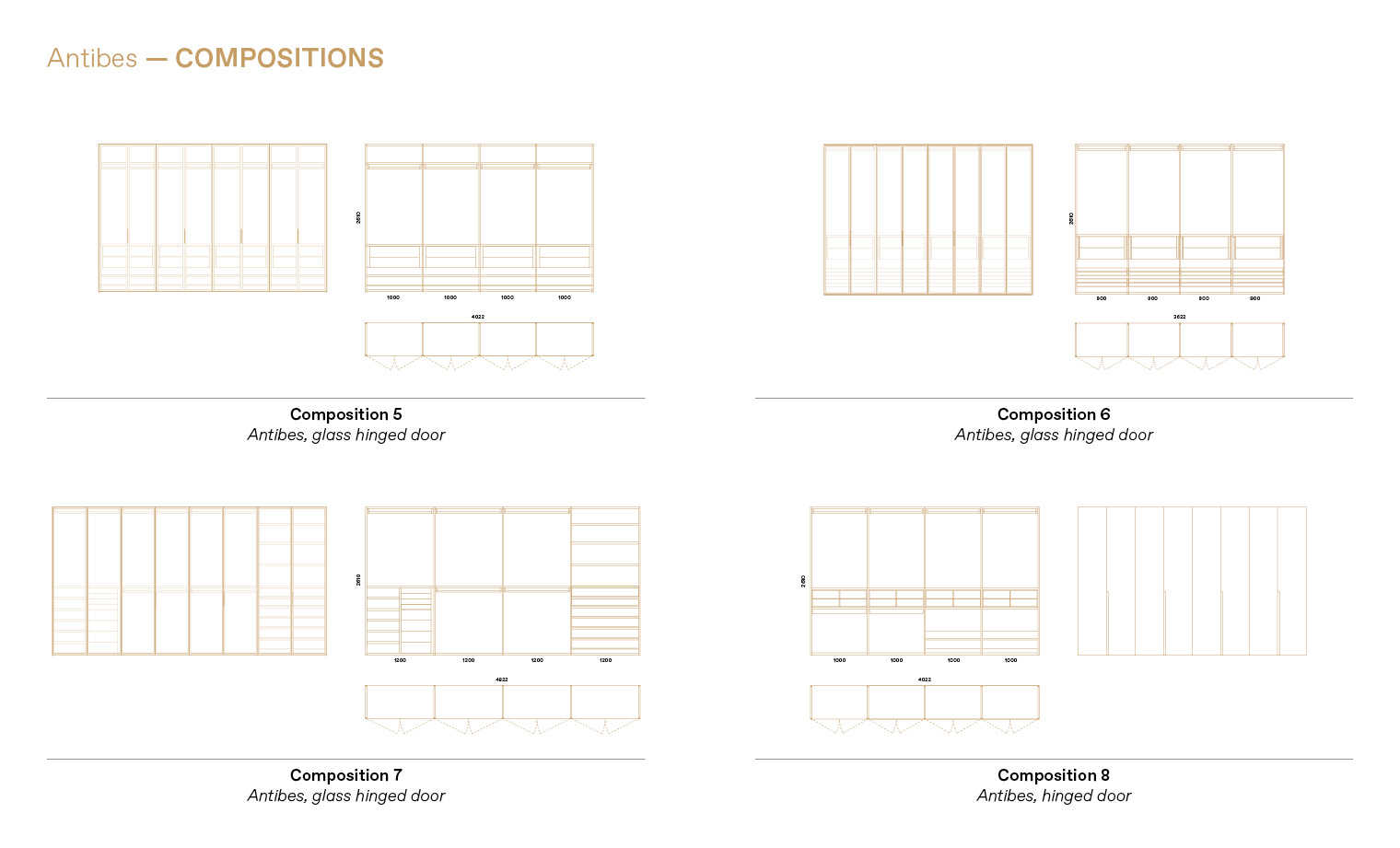 Boffi Antibes offers you different solutions of wardrobe composition