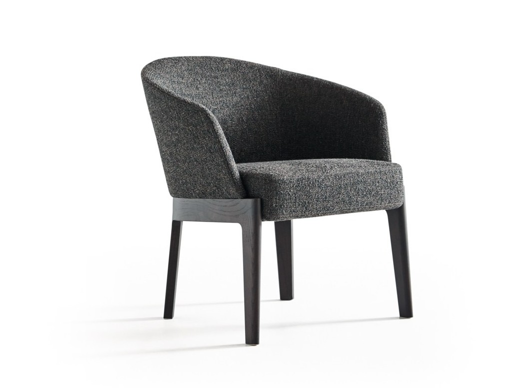Chelsea Armchair by molteni with dark wood structure