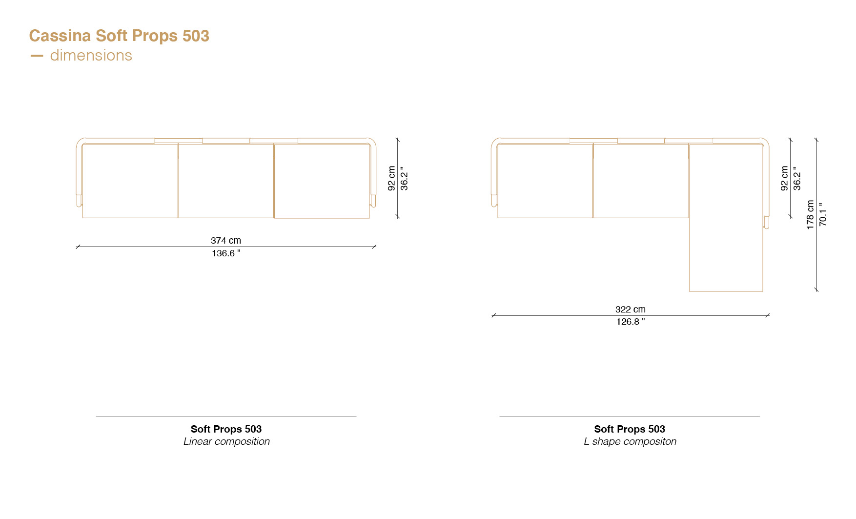 Soft Props sofa dimensions and Cassina sofa price