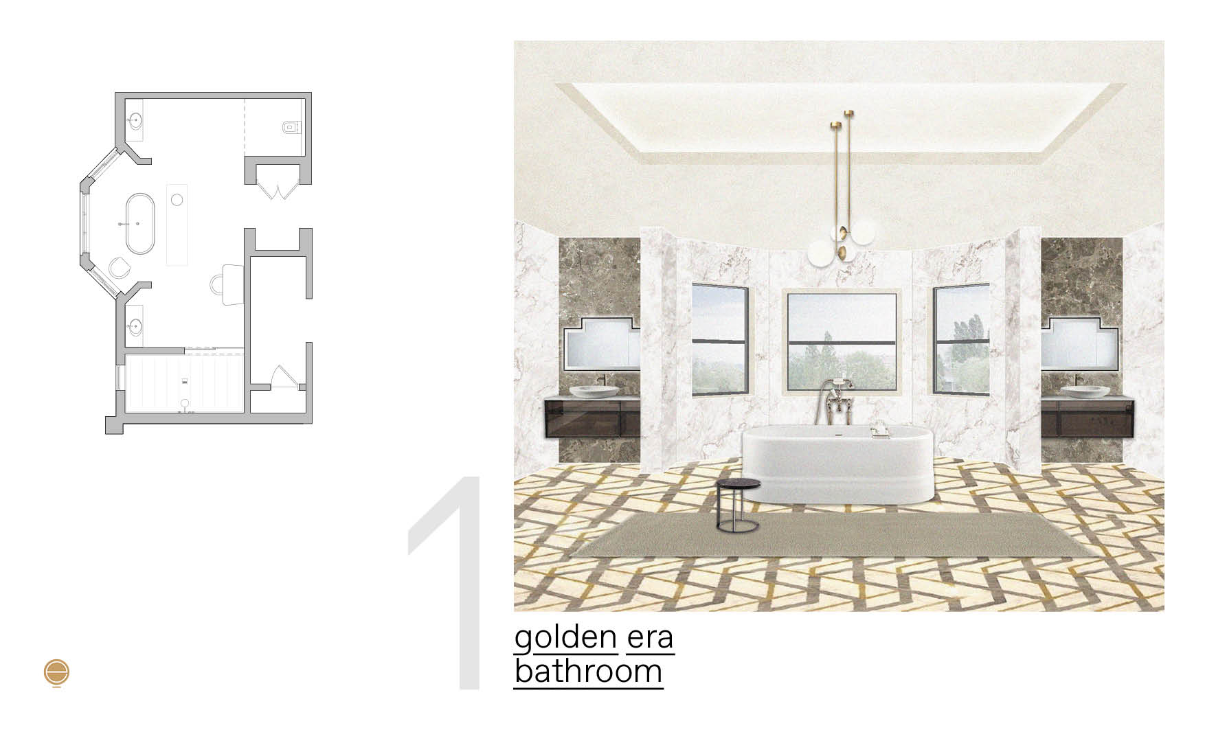 golden era luxury bathroom design inspiration
