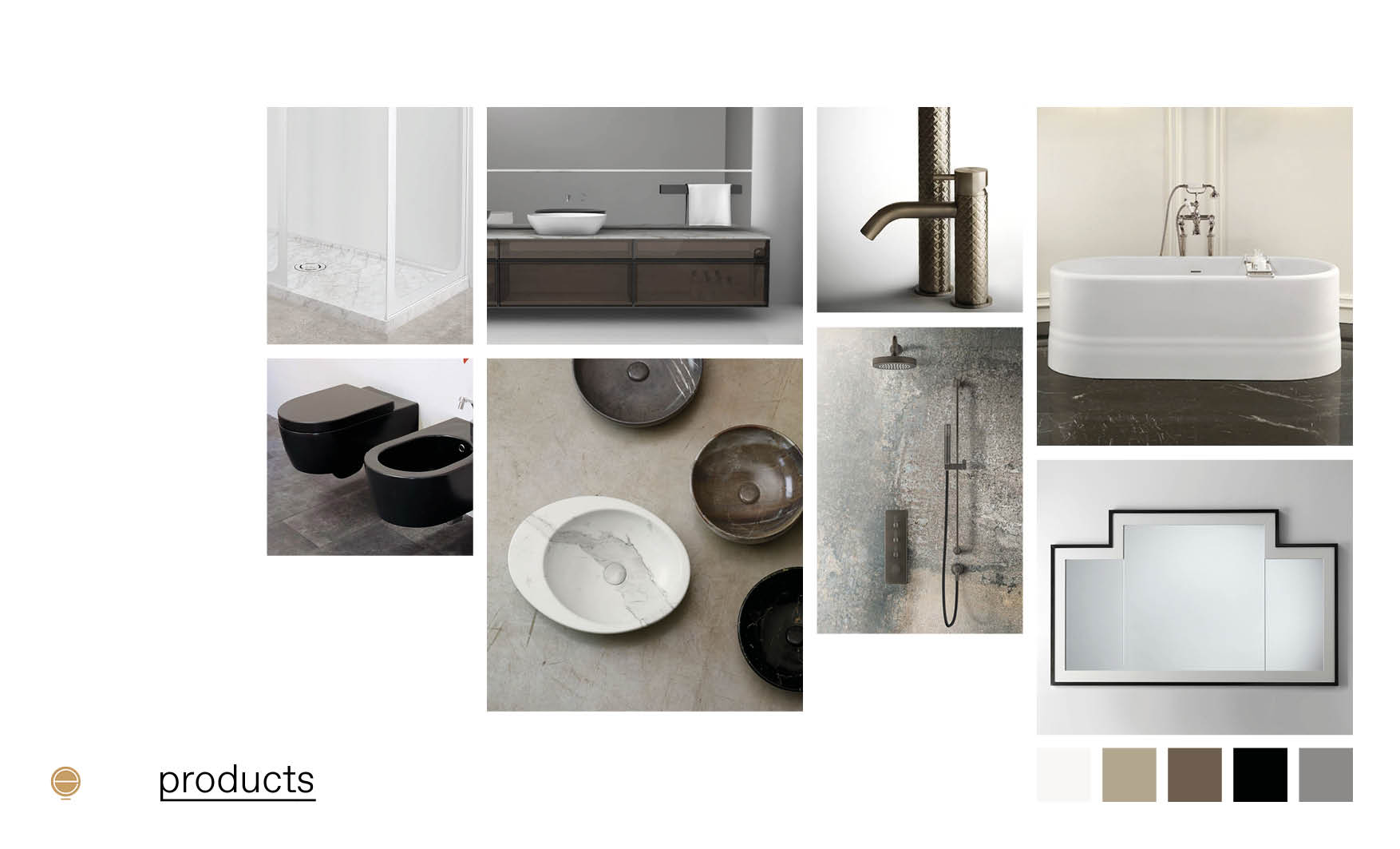 luxury Italian bathrooms furniture composition made by Esperiri