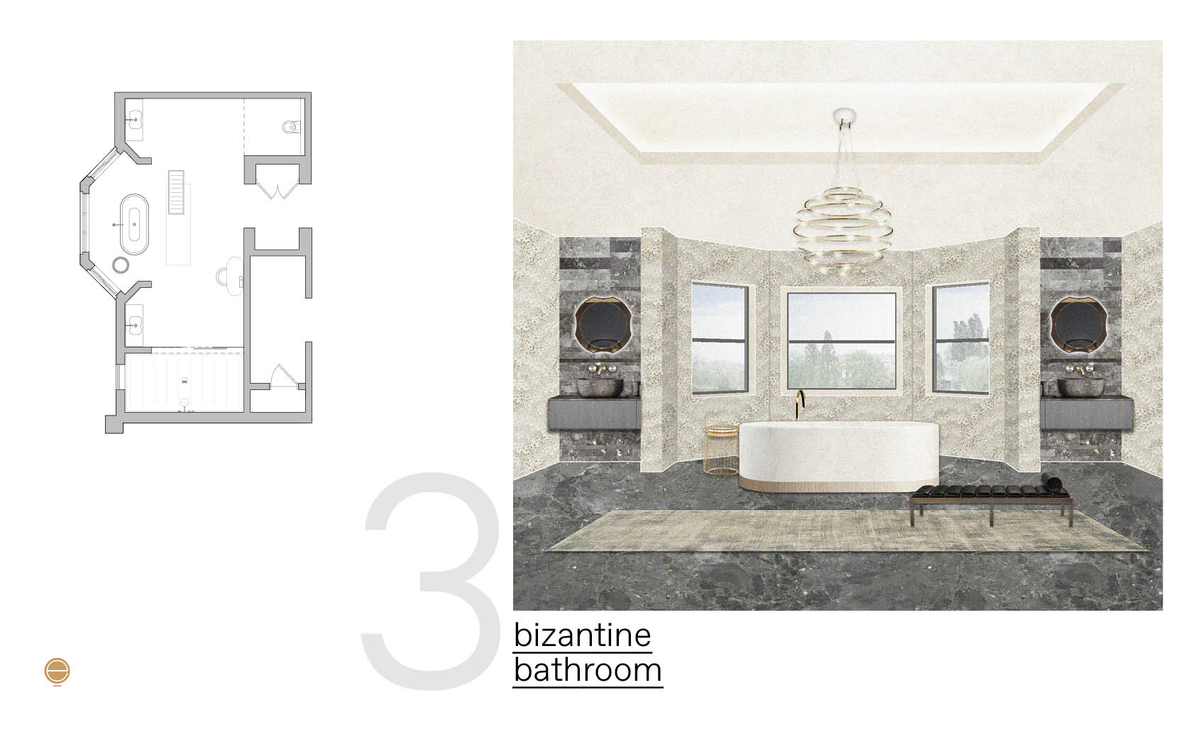 bizantine luxury bathroom design inspiration made by Esperiri