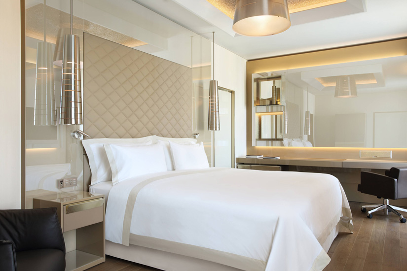 luxury hotels in Milan and Excelsior Hotel Gallia art deco bedroom