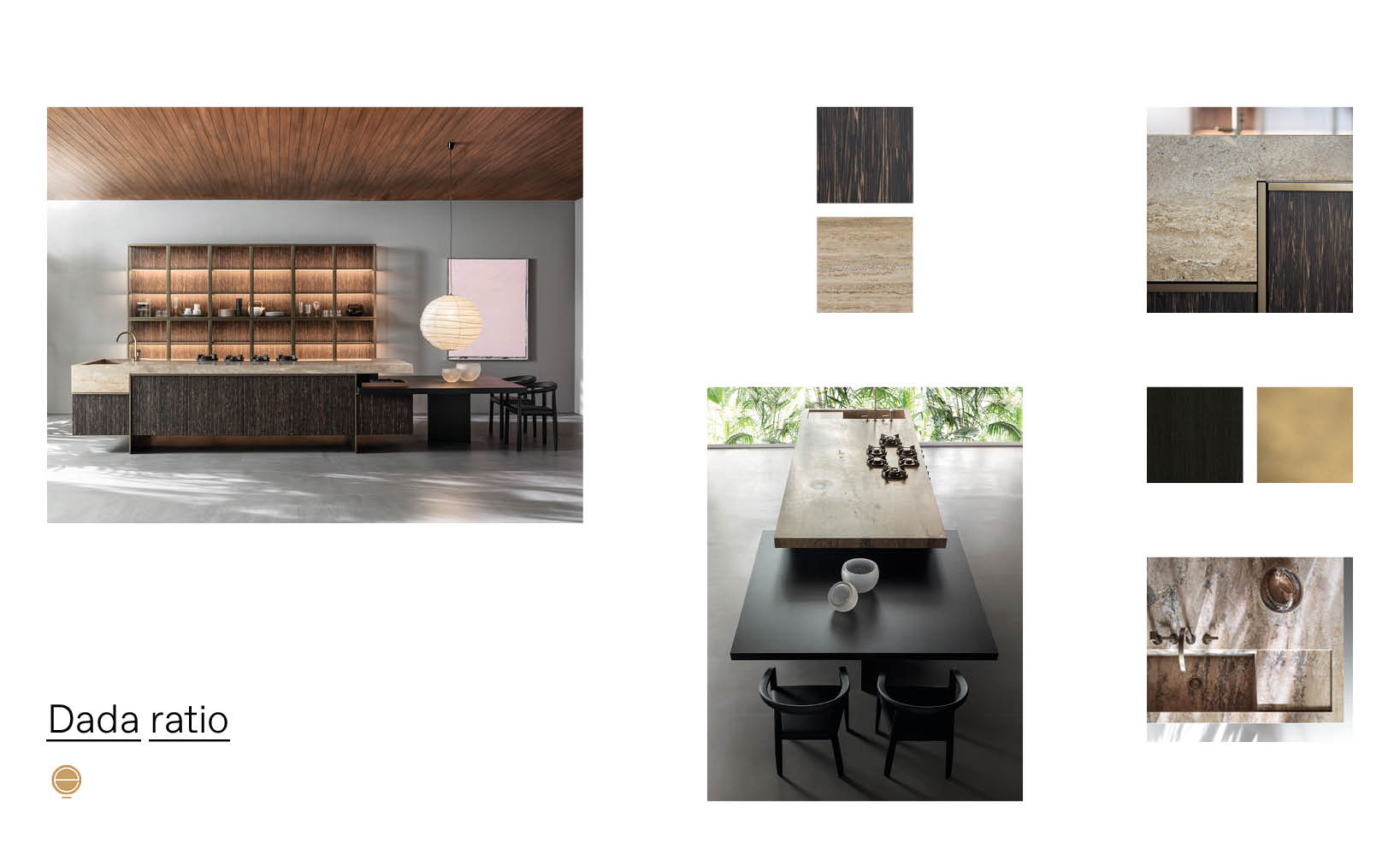 luxury Italian kitchens design and dada ratio product sheet made by Esperiri