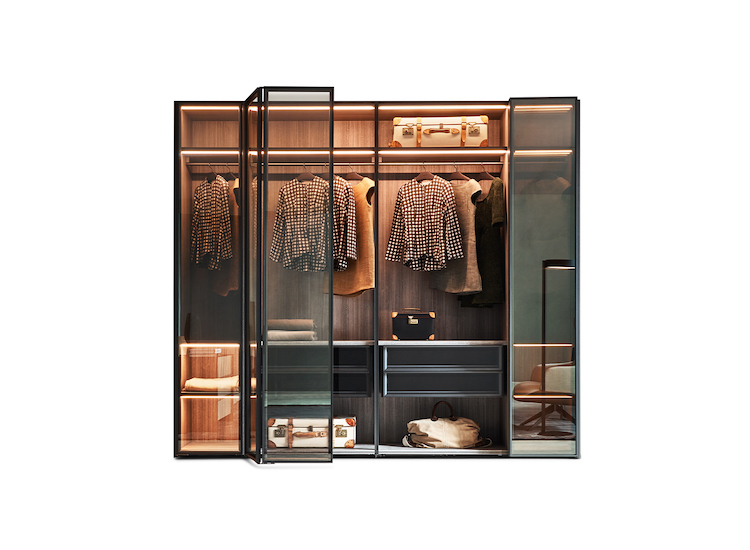 Designer wardrobes and walk-in closets compositions and Italian style bedroom