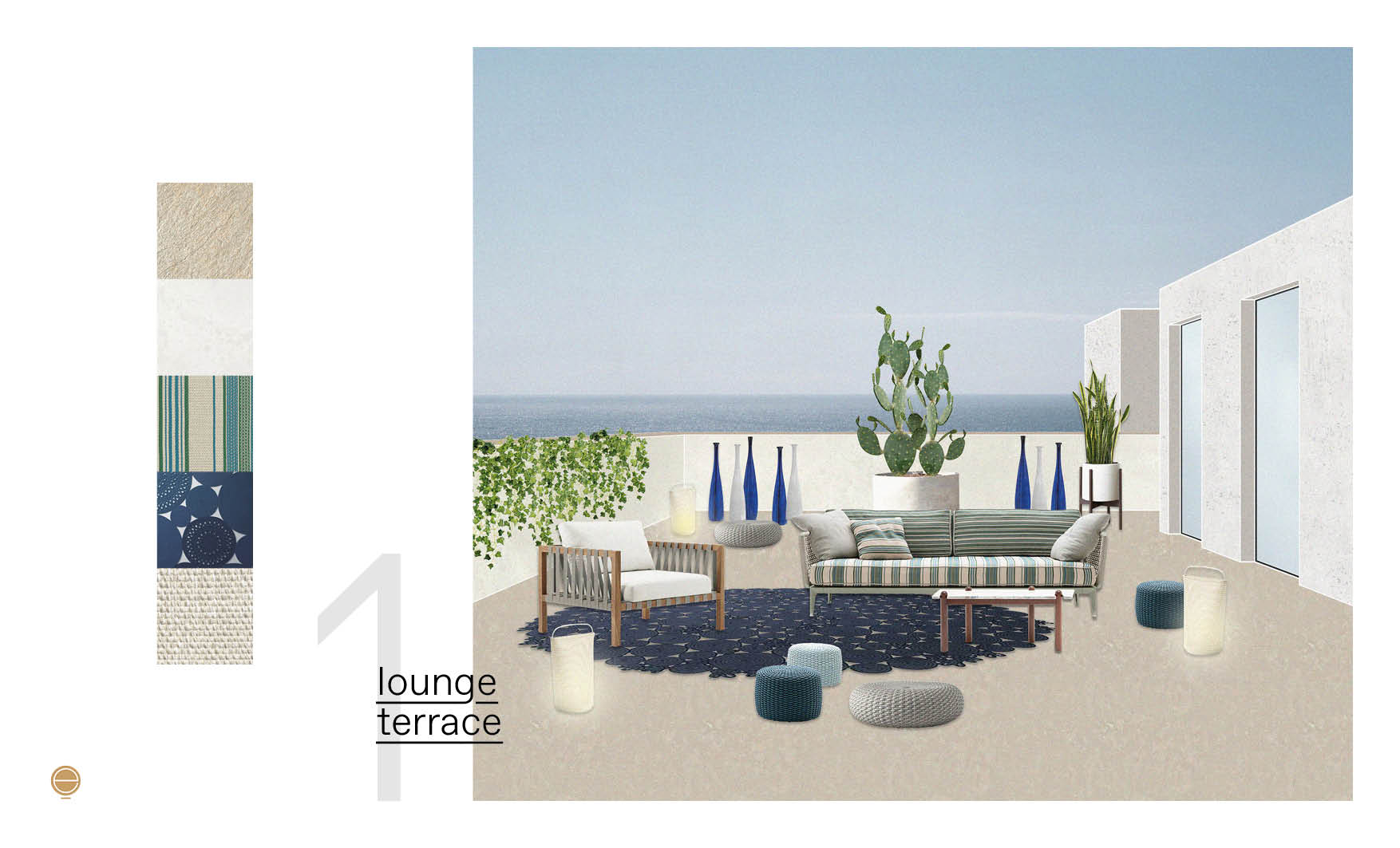 lounge Italian patio design project made by esperiri team