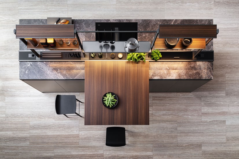 Molteni kitchens and Sistema XY model designed by Francesco Meda