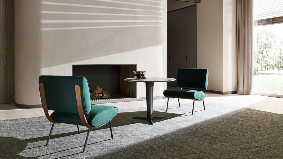 The timeless and iconic Round D.154.5 Armchair by Gio Ponti for Molteni&C, one of the best Luxury Italian furniture Melbourne has to offer.
