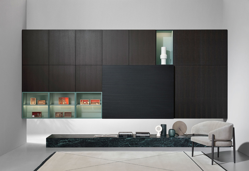 Modern Wall Units designed by Piero Lissoni for Porro, one of the best Luxury Italian furniture Melbourne has to offer.