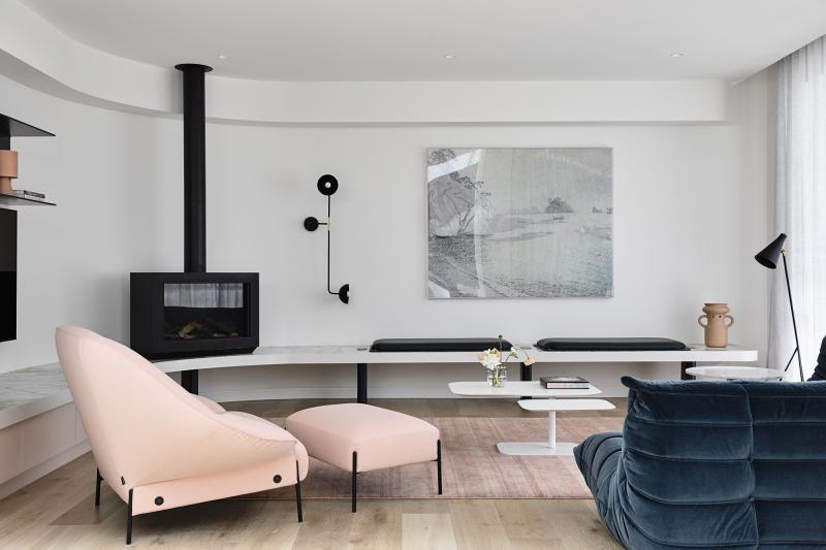 Living room of Back to the future House designed by Doherty Design Studio, one of the Design firms we selected in our list of the top interior designers Sydney has to offer