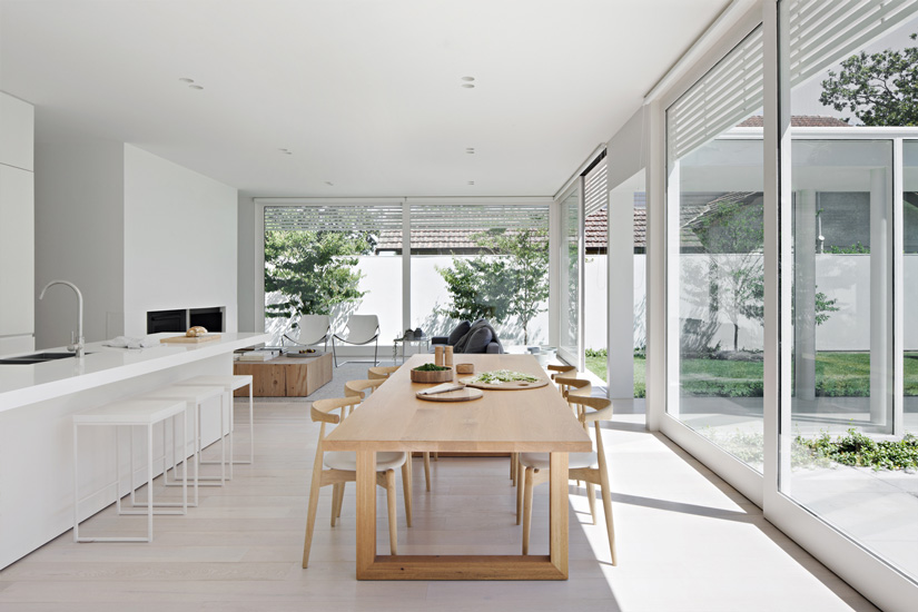 large windows that illuminate Bourne Road Residence, designed by studiofour, one of the top interior designers melbourne has to offer