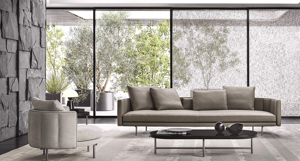 Living room collection of the Italian Furniture Brand Minotti, one of the best Luxury furniture Sydney has to offer