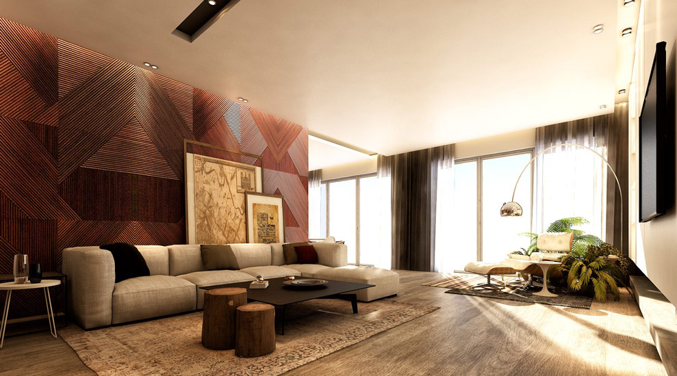 Warmth palette, luxurious materials and contemporary furnishings for this house designed by Eleven Design Studio, one of the best interior designers in Egypt