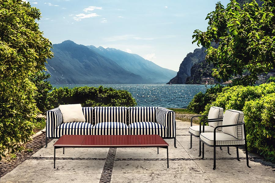 Characterised by durable outdoor-erady materials and lightweight aluminium structures, Borea Collection by B&B Italia is the new 2021 collection of luxury garden furniture design