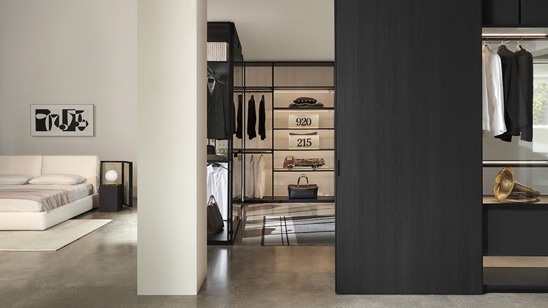Porro bedroom and walk-in-closet. Porro is one of the best luxury italian furniture Hong Kong has to offer