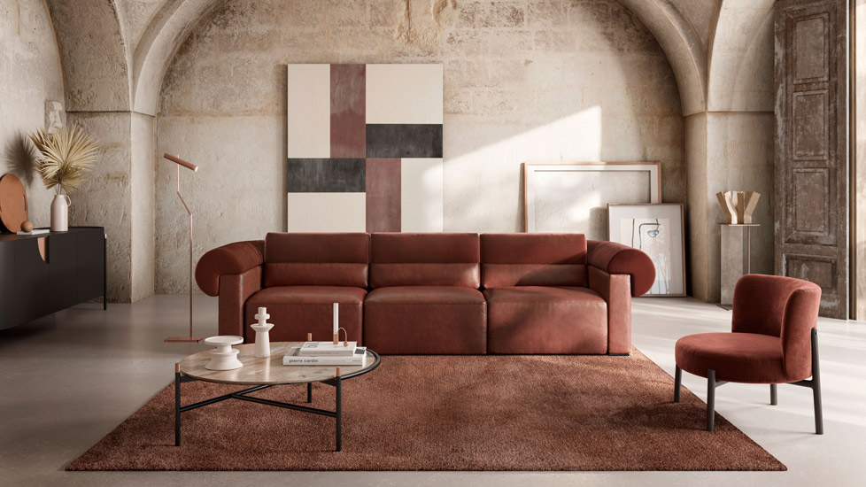 New Classic Sofa designed by Fabio Novembre for Natuzzi, one of the furniture stores you can find in Hong Kong. Discover the finest italian furniture Hong Kong has to offer