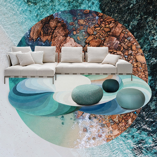 A combination of muted shades, cool blues and self expression makes this moodboard composition a perfect harmony. Saba Italia's latest collection is one of the best solution of modern italian outdoor furniture