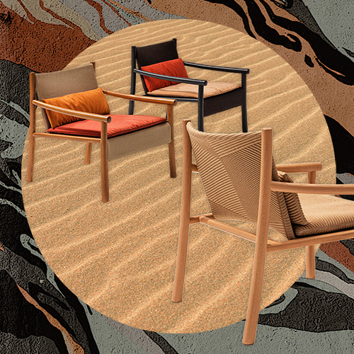 Characterised by an enviromental footprint, Kata Lounge Chairs by Arper is the new 2021 collection of luxury garden furniture design
