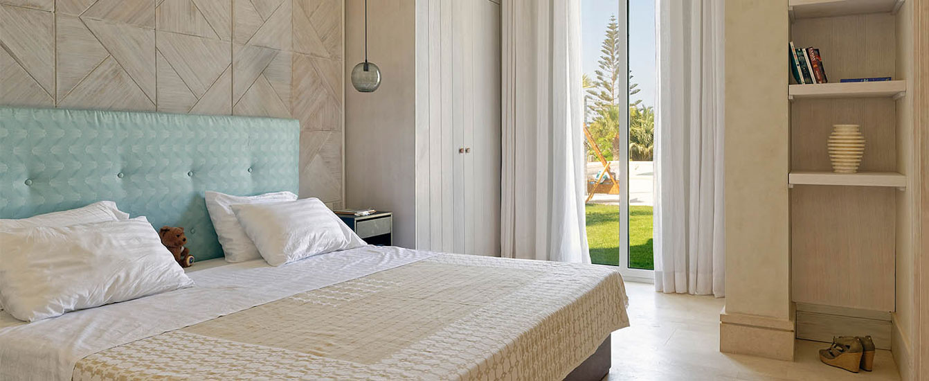 Eco-friendly interior design for this bedroom designed by Eklego Design Studio, one of the 10 top interior designers in Egypt