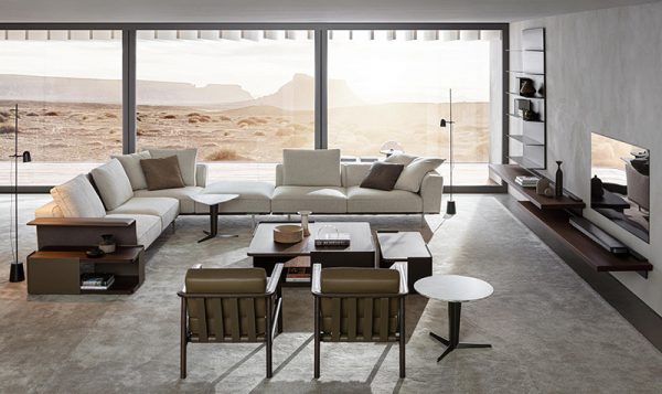 Living Room design by Molteni&C, one of the Best furniture stores in Cairo