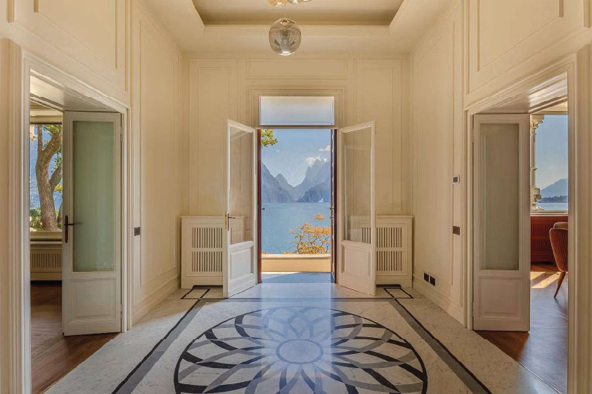 View on the mountains from the Interior of the Menaggio Villa