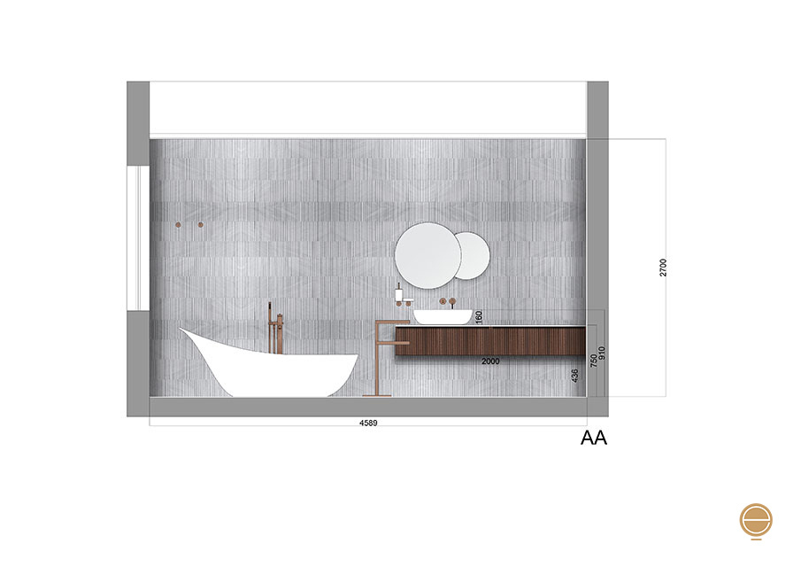 Section of Madam's Bathroom for the villa interior design in Nigeria
