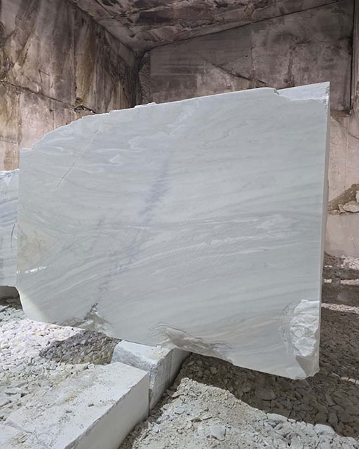 The block of Covelano Marble used for the Italian interior designer project in Nigeria