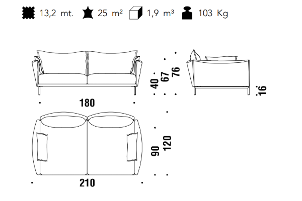Moroso Gentry Sofa | Contemporary Design | Made in Italy | Designer Sofa